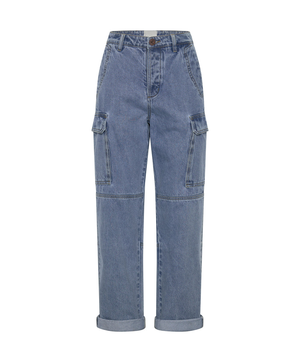 Cargo Motion Denim Jeans - Berlin Blue | One Teaspoon USA