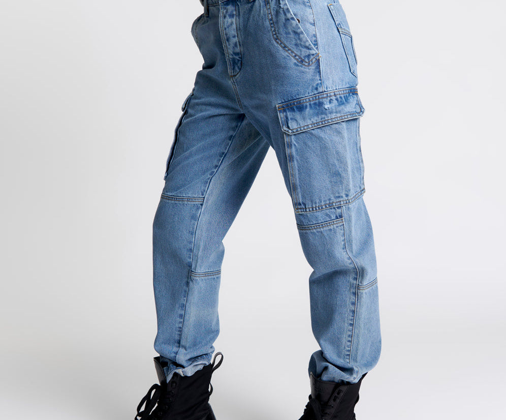 Cargo Motion Denim Jeans - Berlin Blue