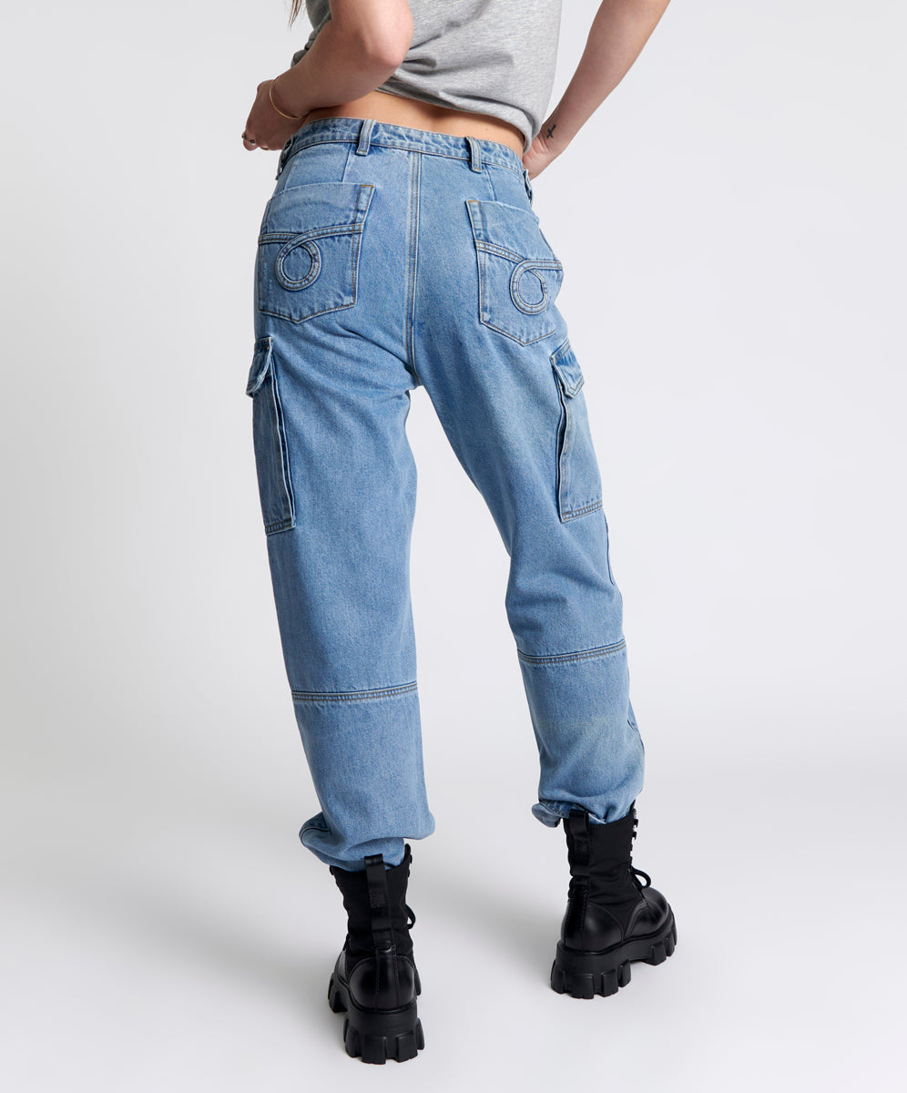Cargo Motion Denim Jeans - Berlin Blue | One Teaspoon USA