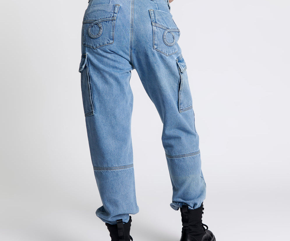 Cargo Motion Denim Jeans - Berlin Blue