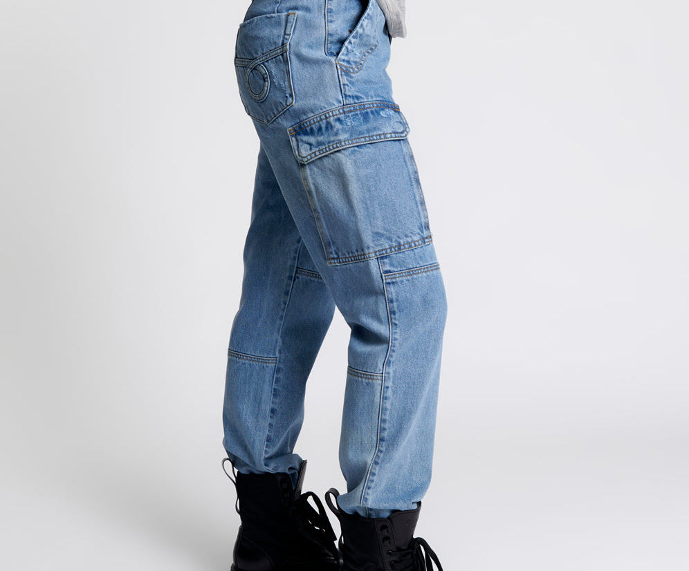 Cargo Motion Denim Jeans - Berlin Blue