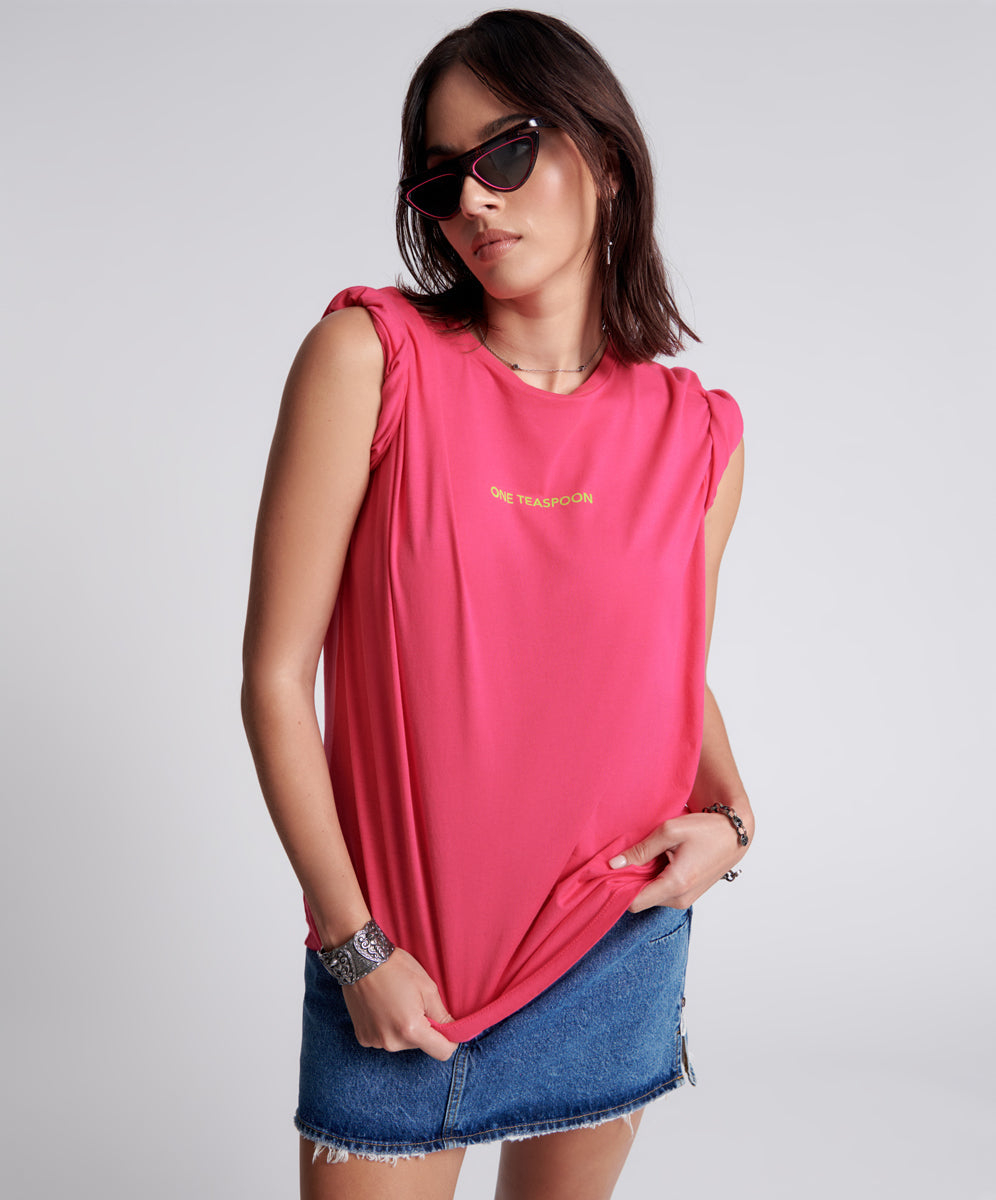 Products PINK GLO ONE TEASPOON ORGANIC LOGO UNISEX TEE