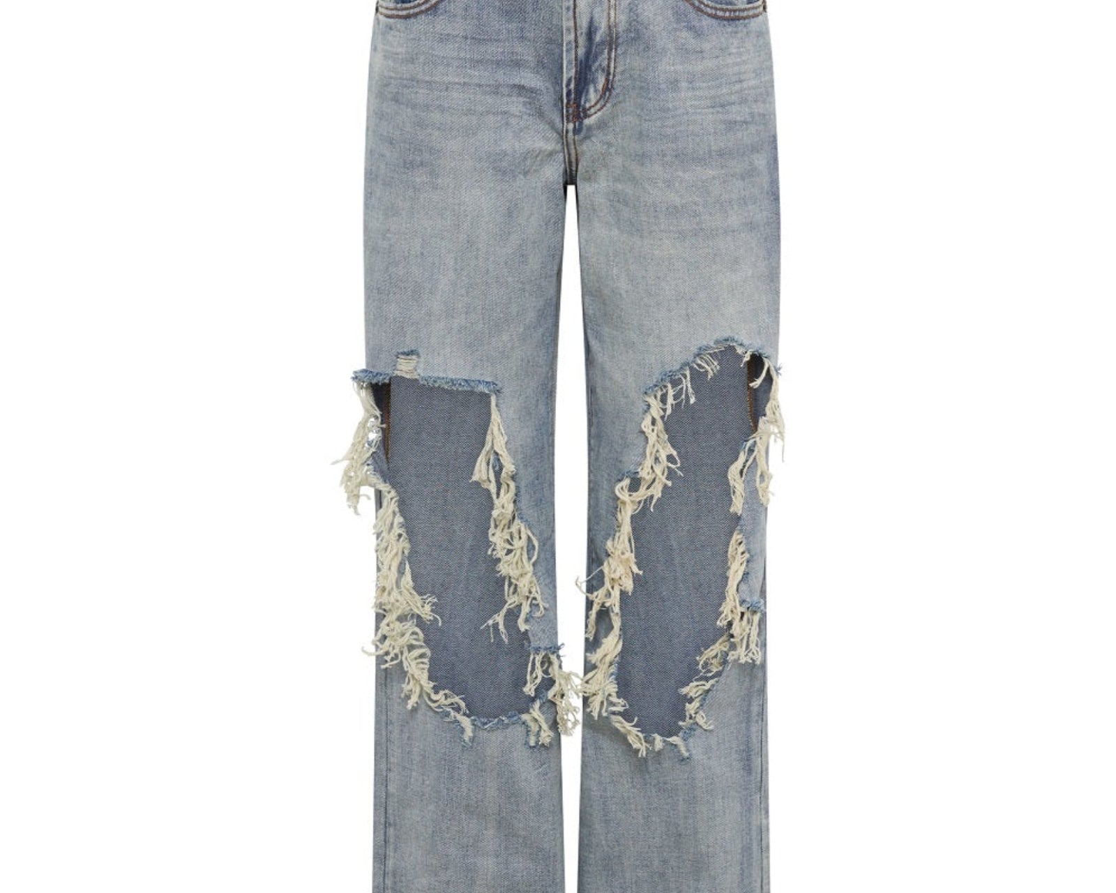 Jackson Mid Waist Wide Leg Denim Jeans - Old Blue