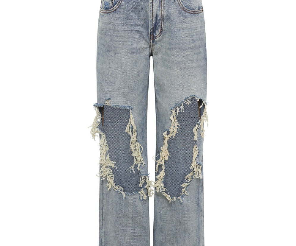 OLD BLUE JACKSON MID WAIST WIDE LEG JEANS