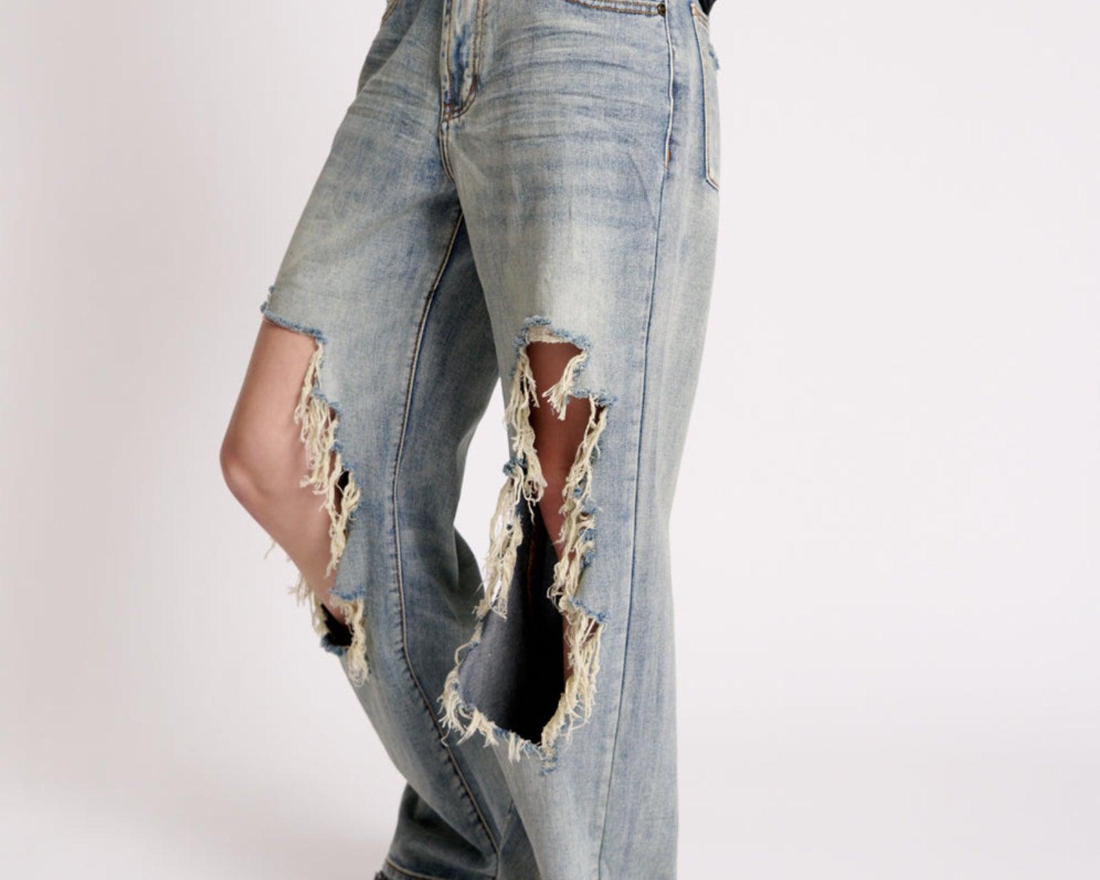 Jackson Mid Waist Wide Leg Denim Jeans - Old Blue