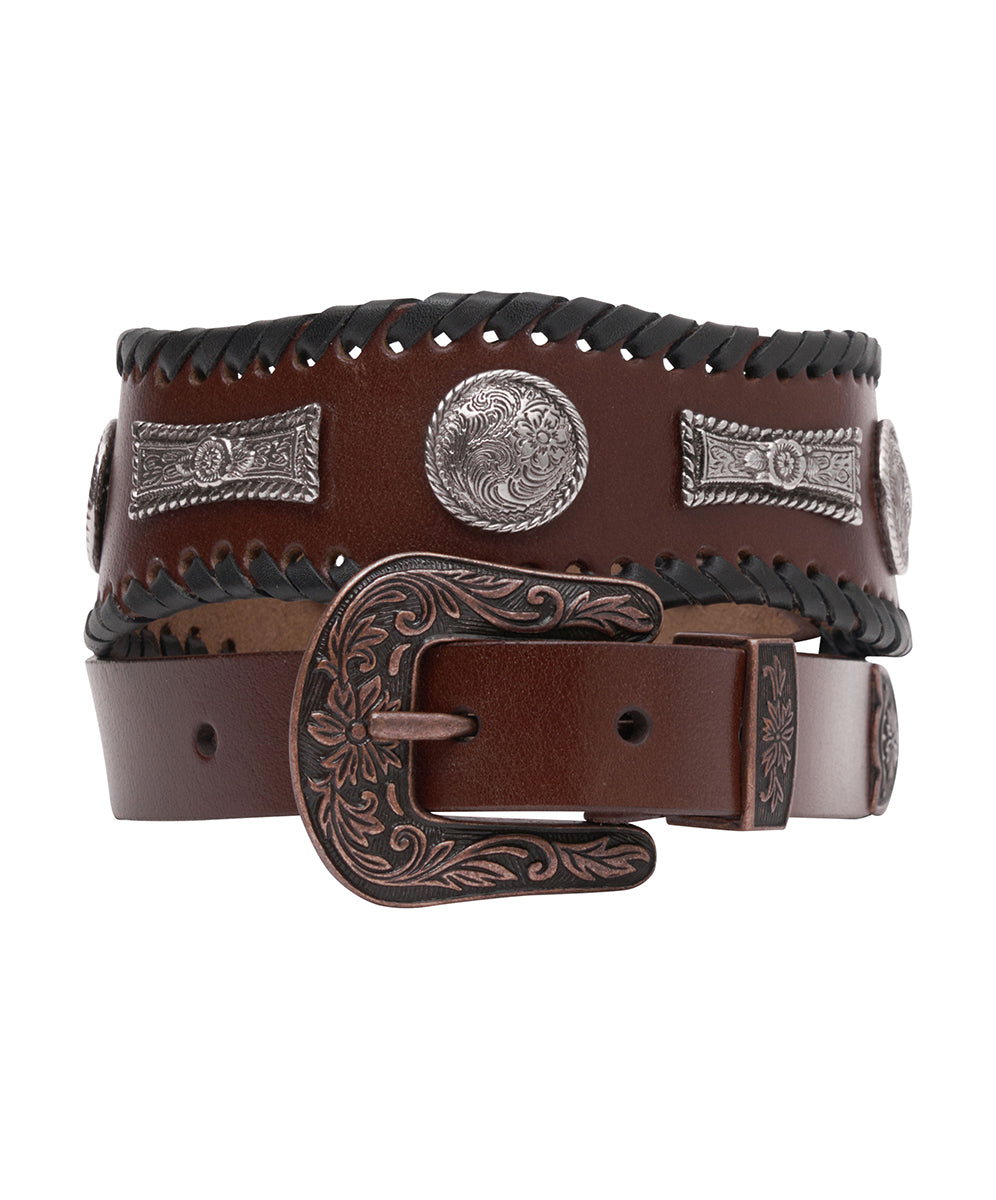 Products HITCHHIKER STUDDED LEATHER BELT