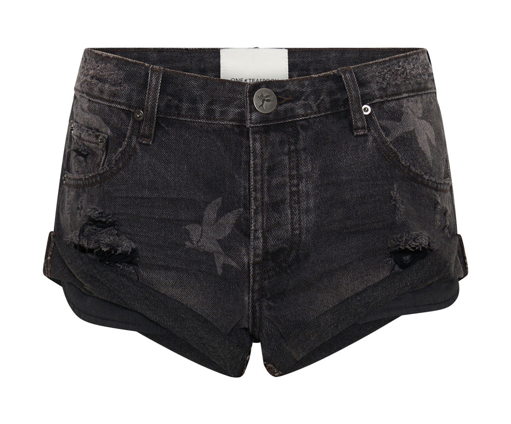 Bandits Low Waist Denim Shorts - Black