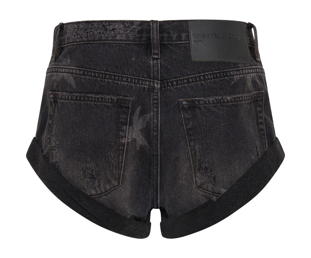Bandits Low Waist Denim Shorts - Black