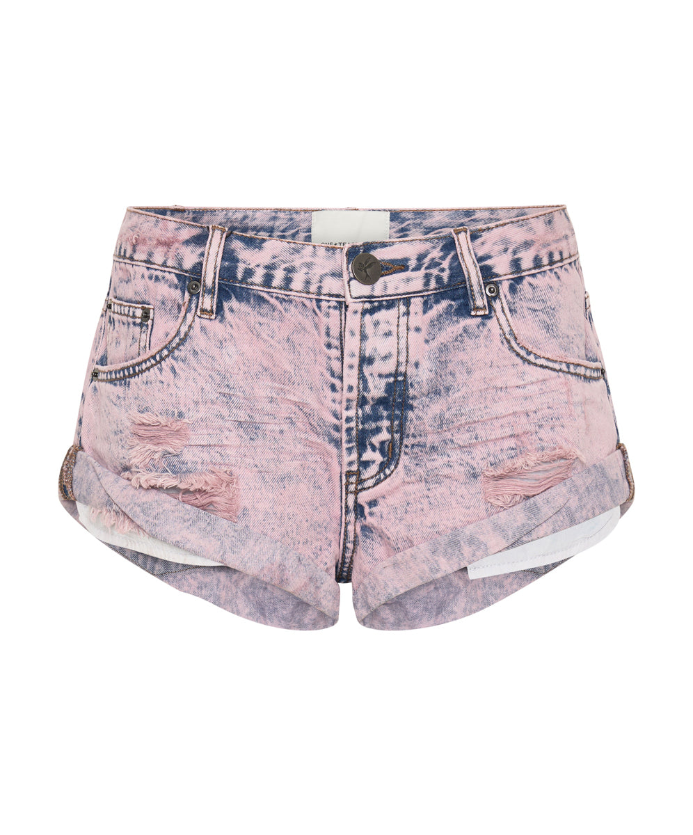Bandits Low Waist Denim Shorts - Washed Pink