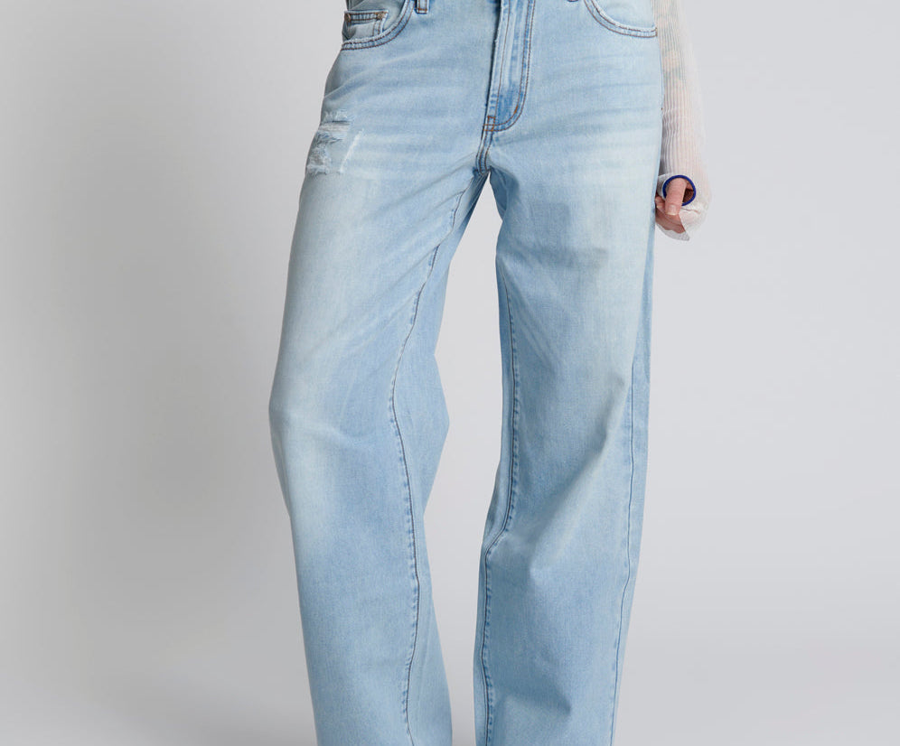 BLUE LATTE LOWRIDER WIDE LEG JEANS