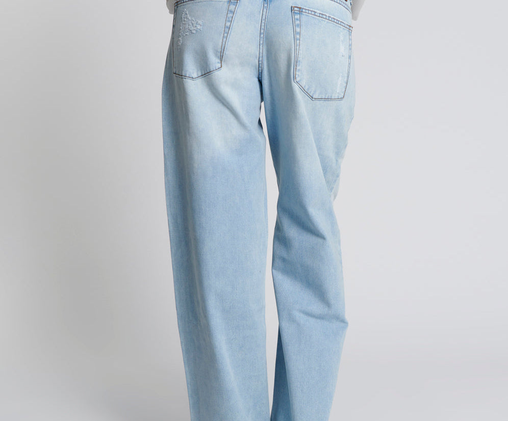 BLUE LATTE LOWRIDER WIDE LEG JEANS