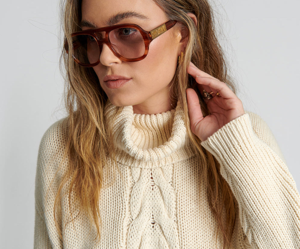 Poison Cable Knit Sweater Cream - Creme
