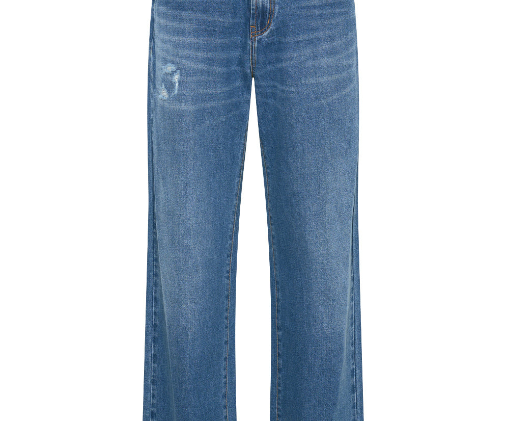 BAY BLUE JACKSON MID WAIST WIDE LEG JEANS