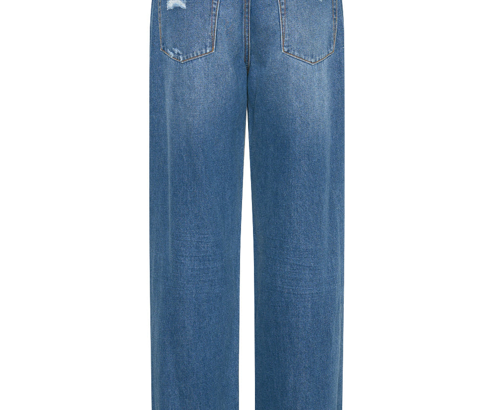 BAY BLUE JACKSON MID WAIST WIDE LEG JEANS