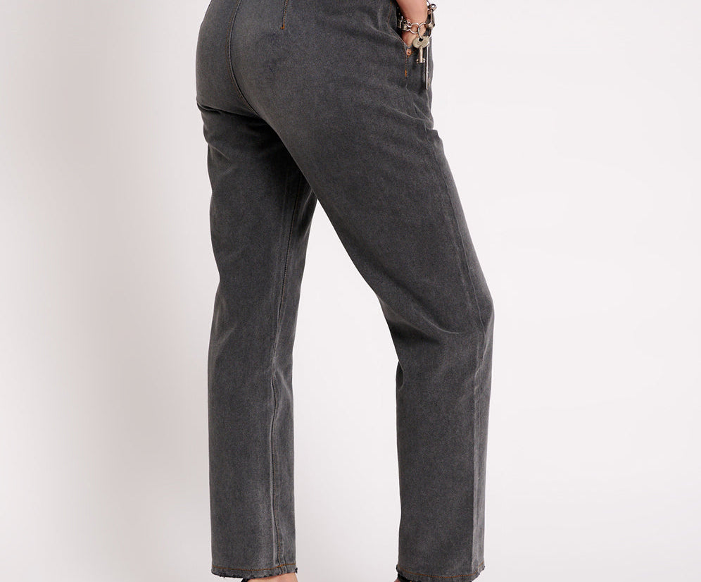 RECYCLED BLACK STREETWALKERS HIGH WAIST 80S JEANS