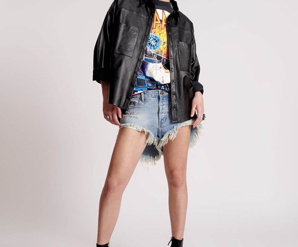 HENDRIXE ROLLERS DENIM SHORTS