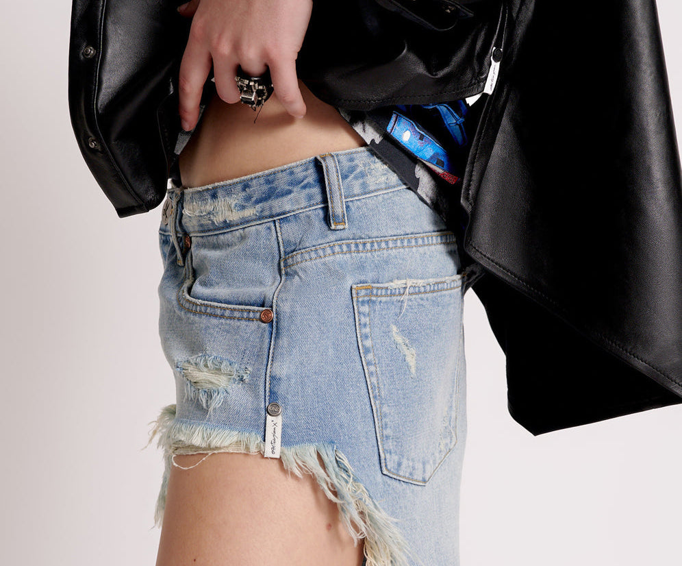 Rollers Low Waist Denim Shorts - Hendrixe