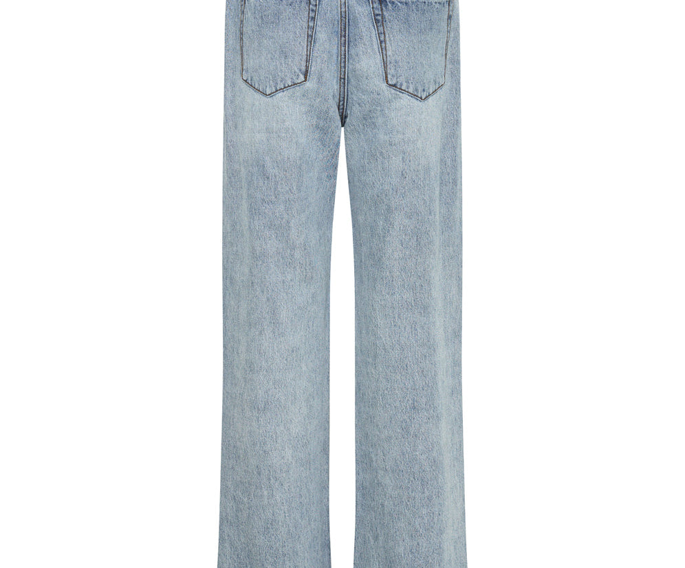 Roadhouse Wide Leg Drawstring Denim Jeans - Salty Dog