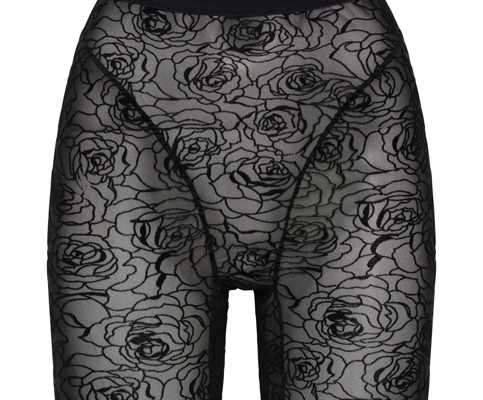 POISON ROSE MESH BIKE SHORTS