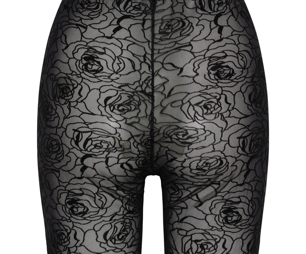 POISON ROSE MESH BIKE SHORTS