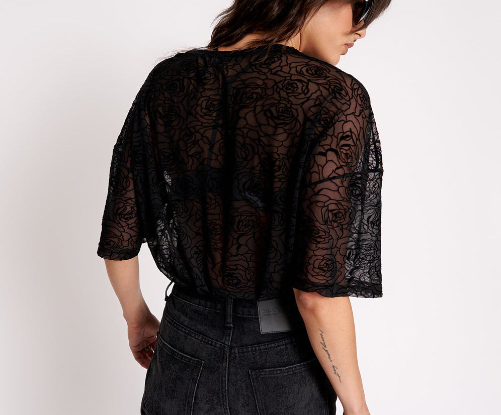POISON ROSE MESH TEE