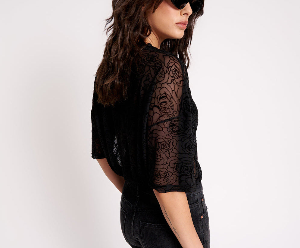 POISON ROSE MESH TEE
