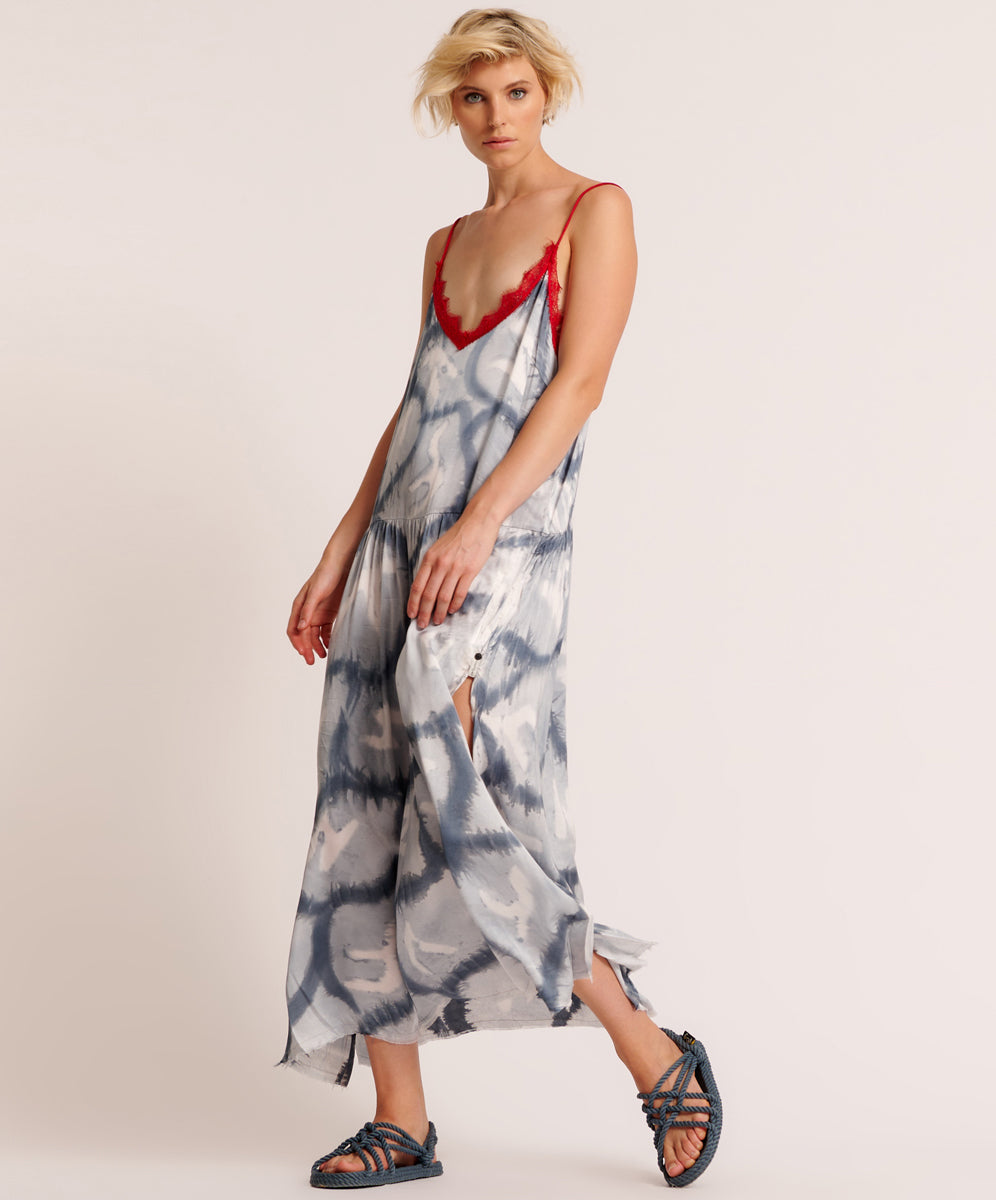 Products REFLECTION HAND PRINTED HIDEAWAY SLIP DRESS
