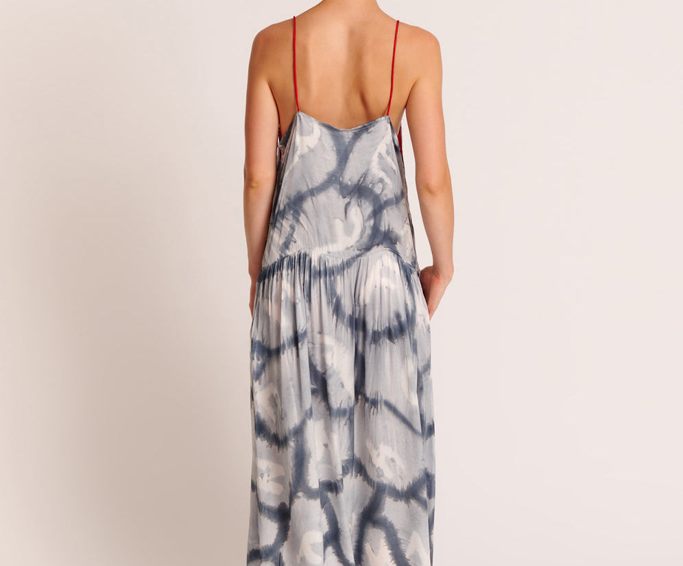 REFLECTION HAND PRINTED HIDEAWAY SLIP DRESS