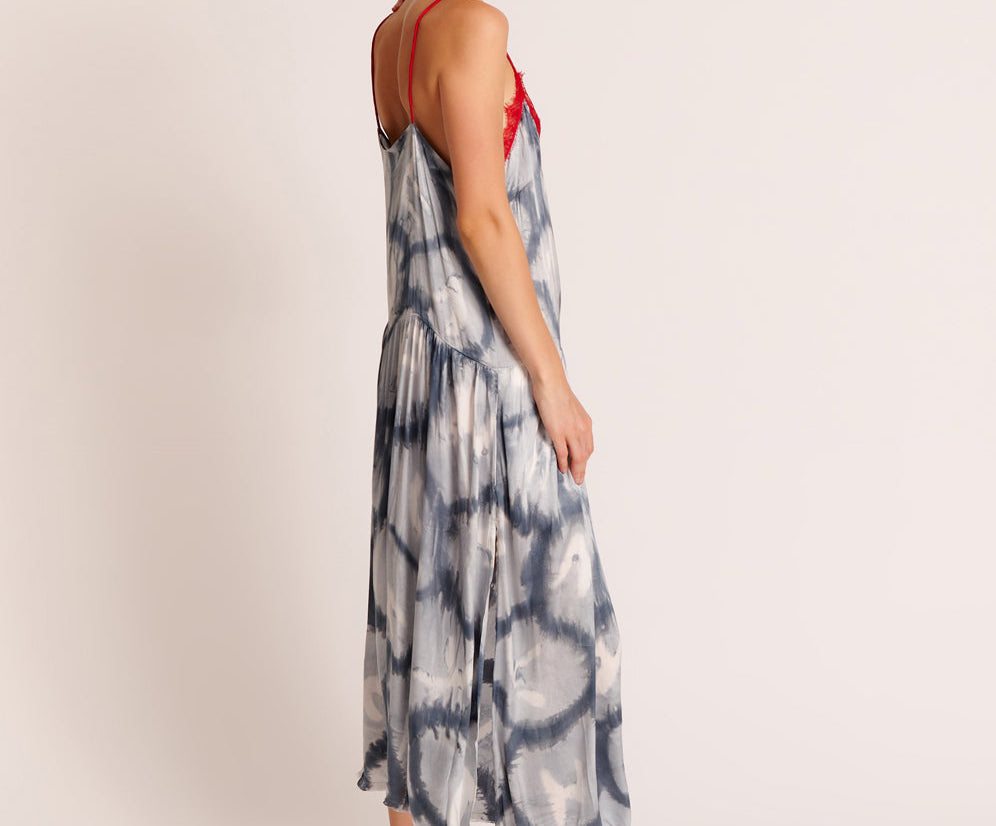 REFLECTION HAND PRINTED HIDEAWAY SLIP DRESS