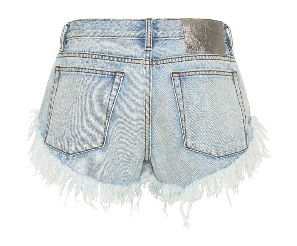 KANSAS BLUE DUKES LOW WAIST DENIM SHORT BLUE