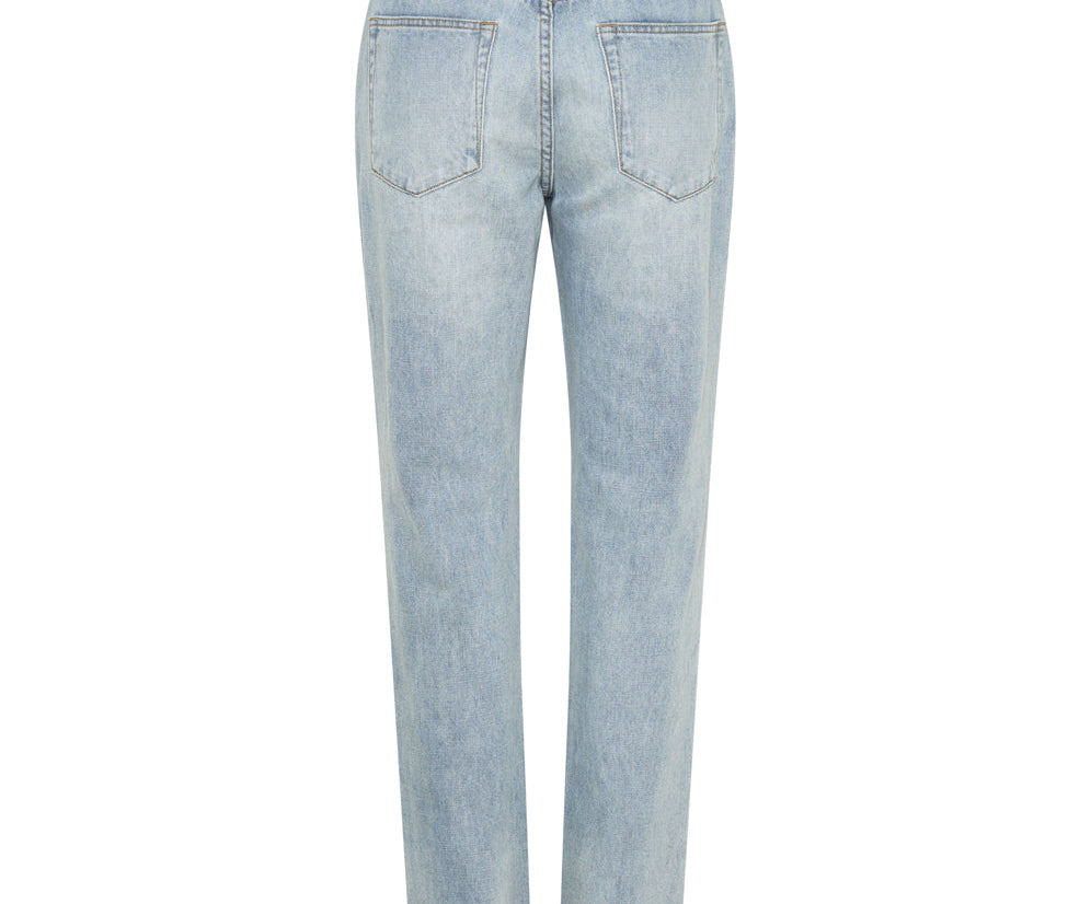 HENDRIXE TRUCKERS MID WAIST STRAIGHT LEG JEANS