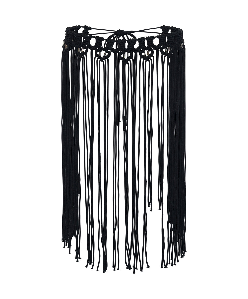Products Handmade Stardust Macrame Belt - Black