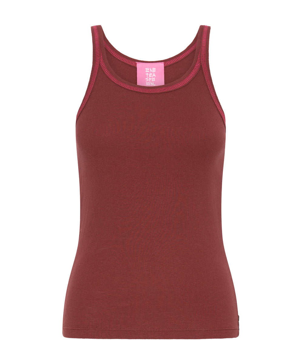 Products ONE TEASPOON RIB SINGLET RED