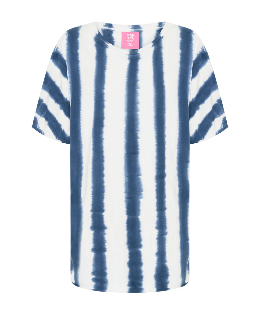 Products ORGANIC HAND PAINTED STRIPE UNISEX TEE