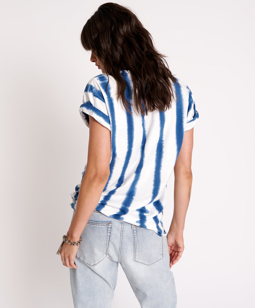 Products ORGANIC HAND PAINTED STRIPE UNISEX TEE