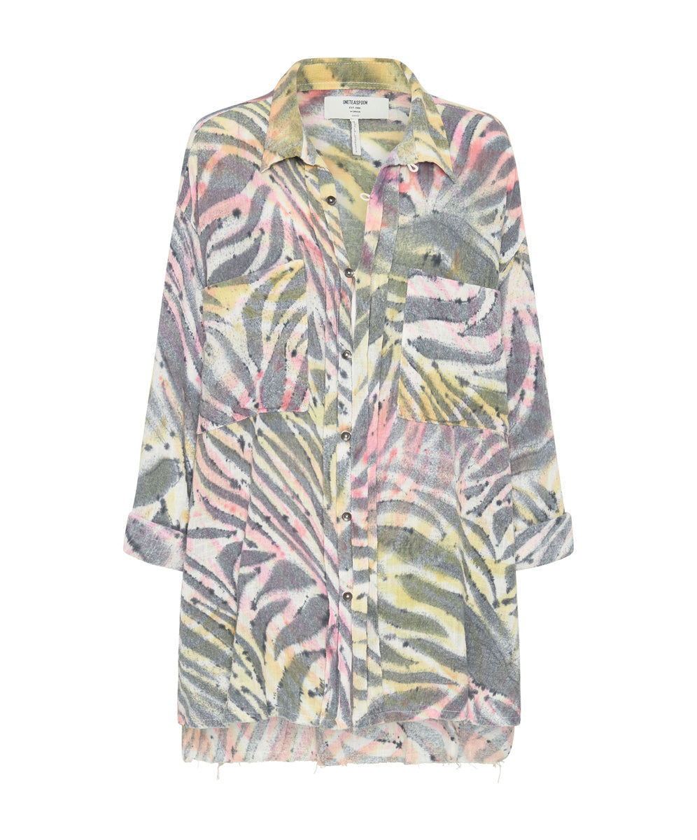Products PALM ISLAND MUSLIN LONGLINE SHIRT