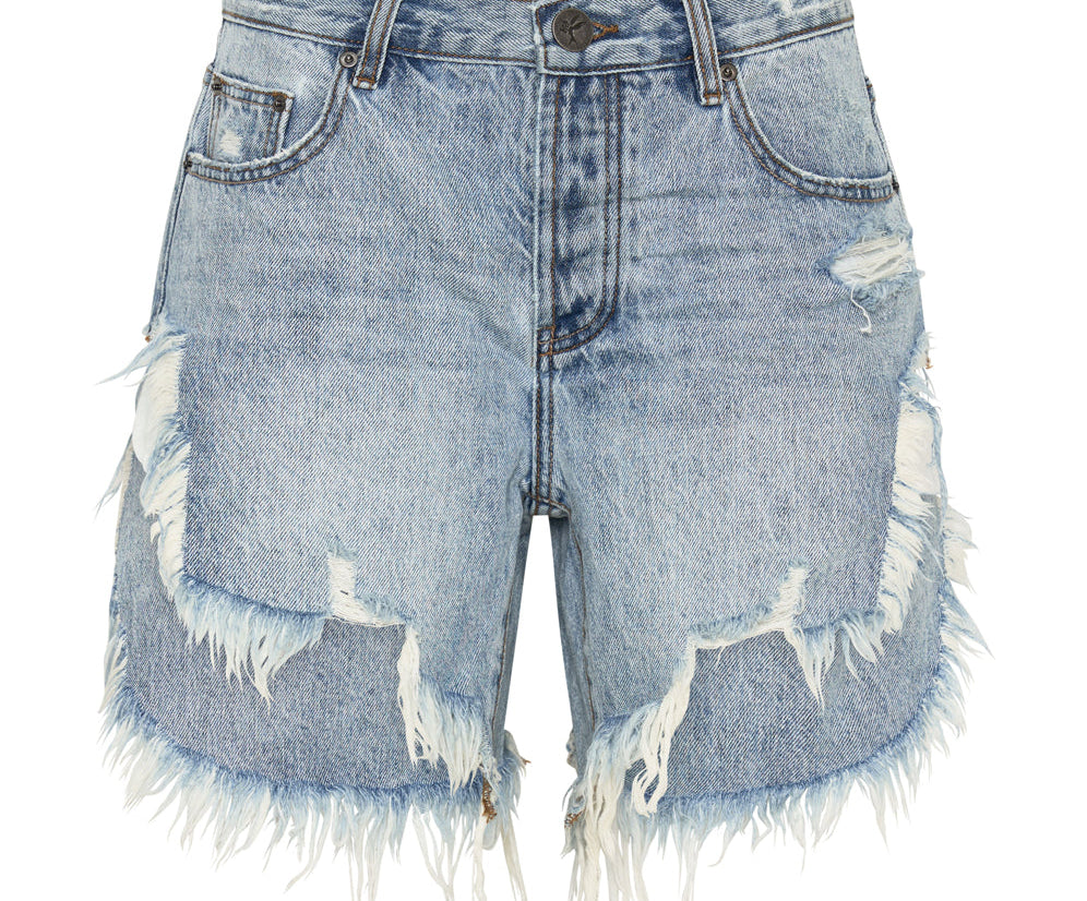 SALTY DOG FRANKIES LONG LENGTH DENIM SHORTS