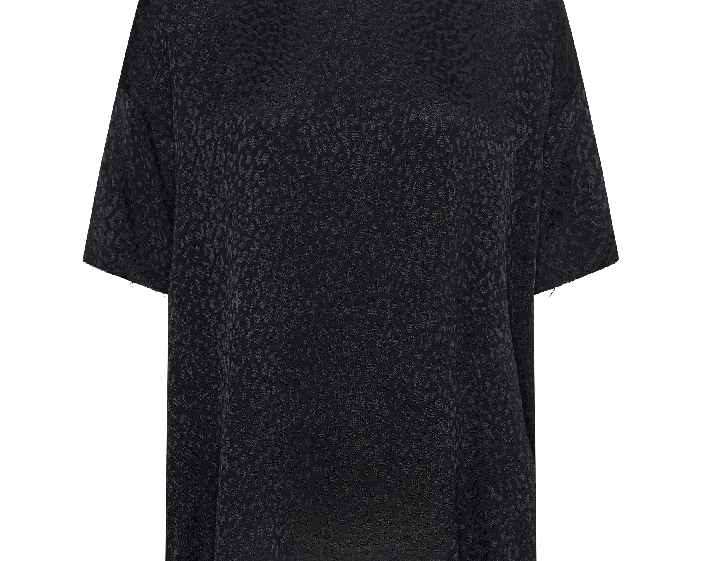 LEOPARD JACQUARD SATIN TEE