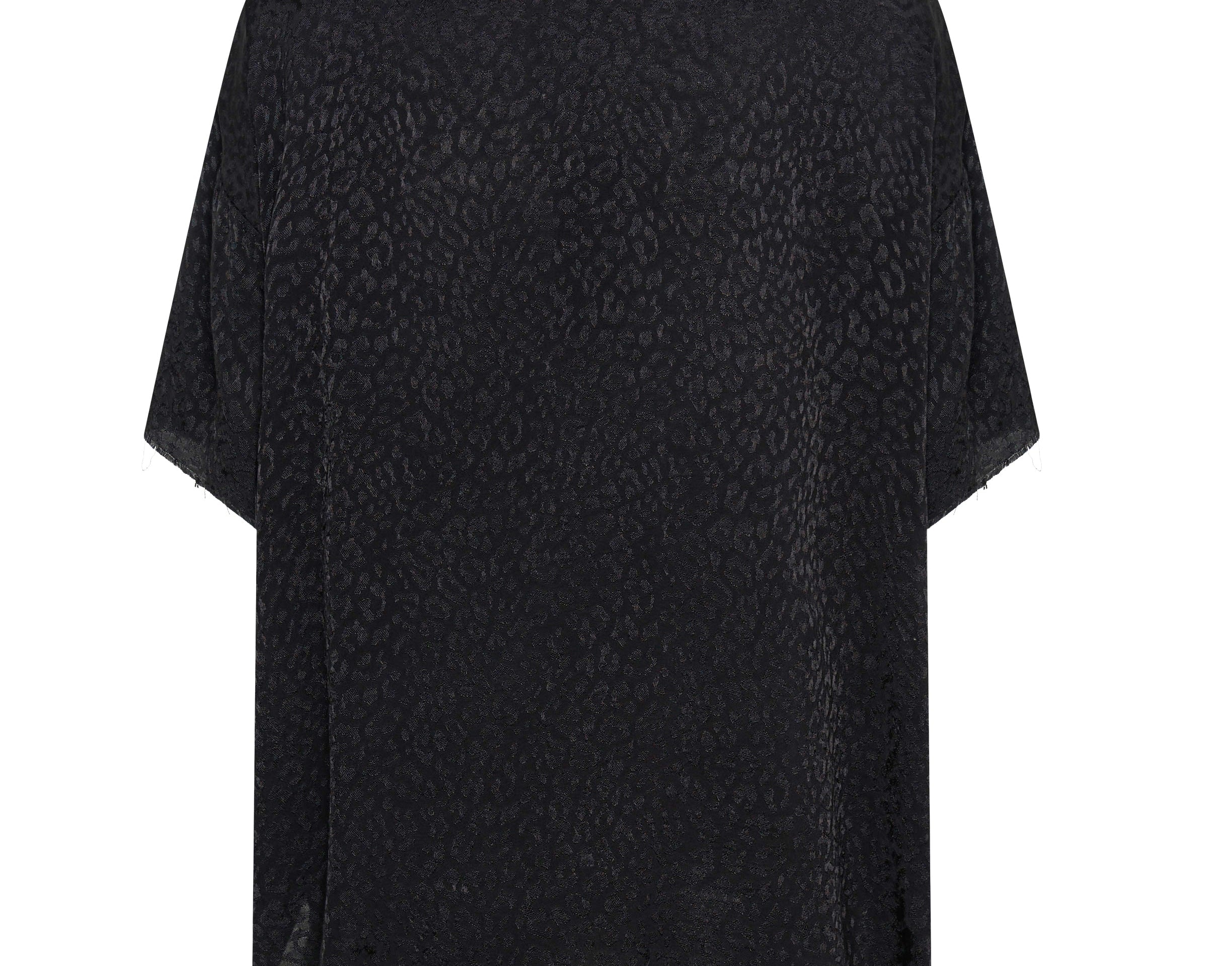 LEOPARD JACQUARD SATIN TEE