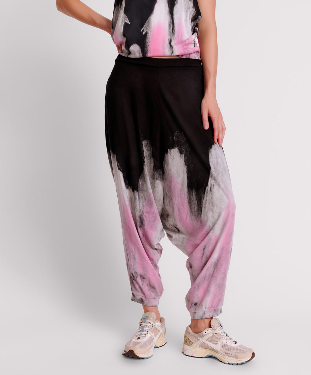 Products HAND DYED ICECREAM DYNAMIC HAREM PANTS