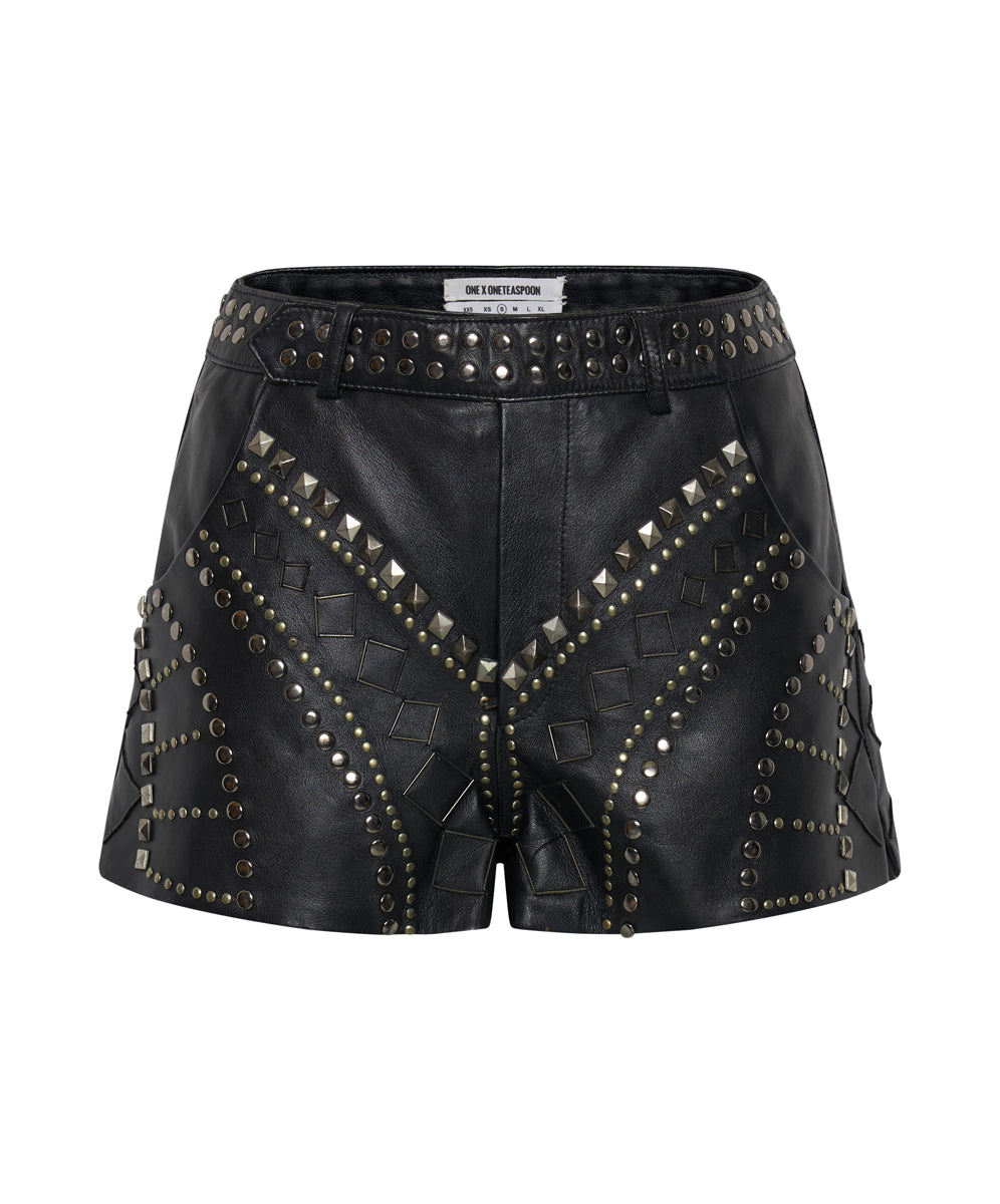 Diamond Reflections Leather Short | One Teaspoon USA Diamond Reflections Leather Short | One Teaspoon USA