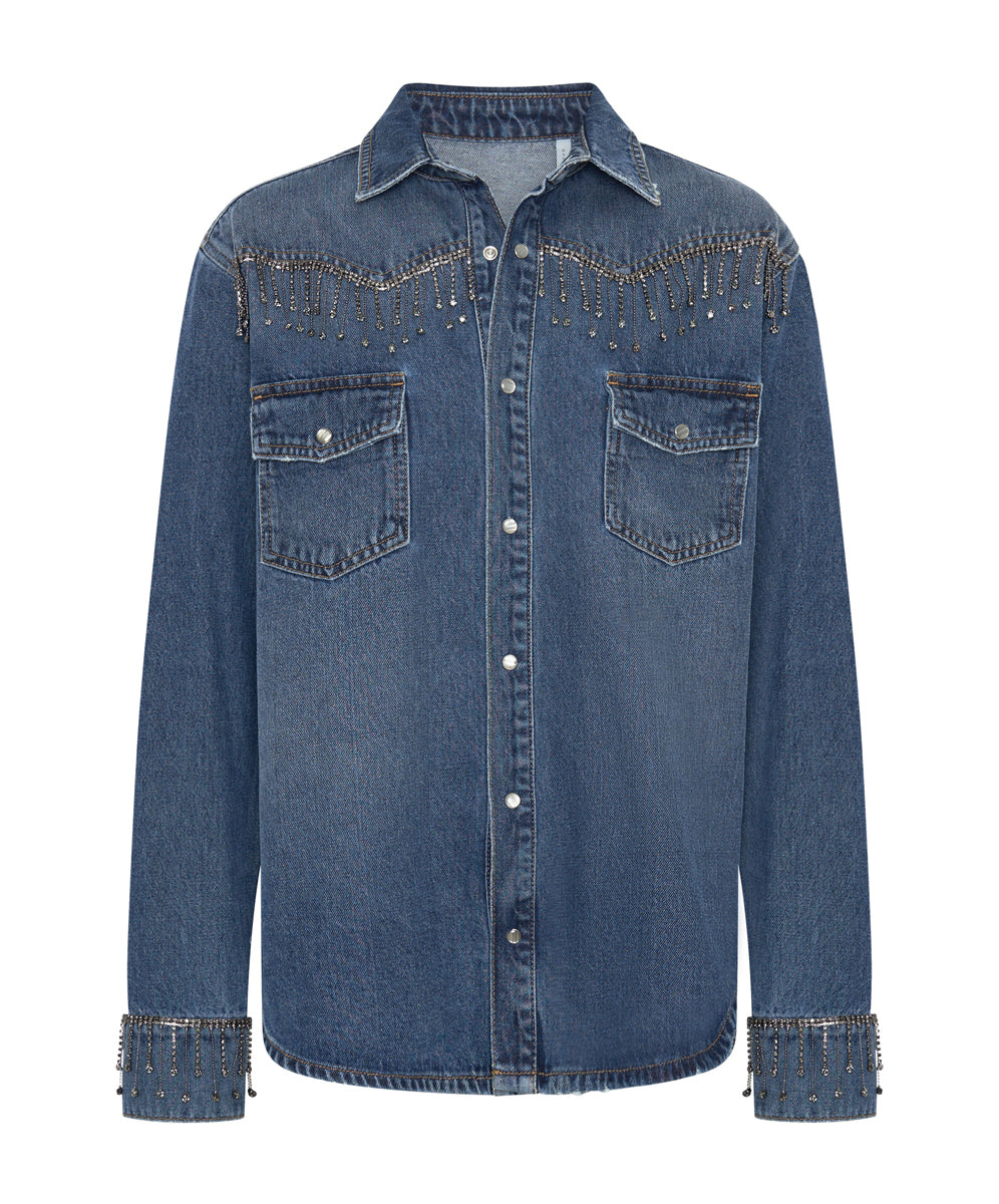 Products Western Denim Shirt - Rosewood