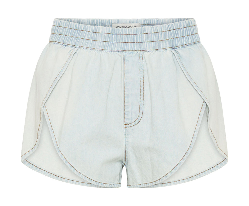 Runner Elasticated Denim Shorts - Le Surf