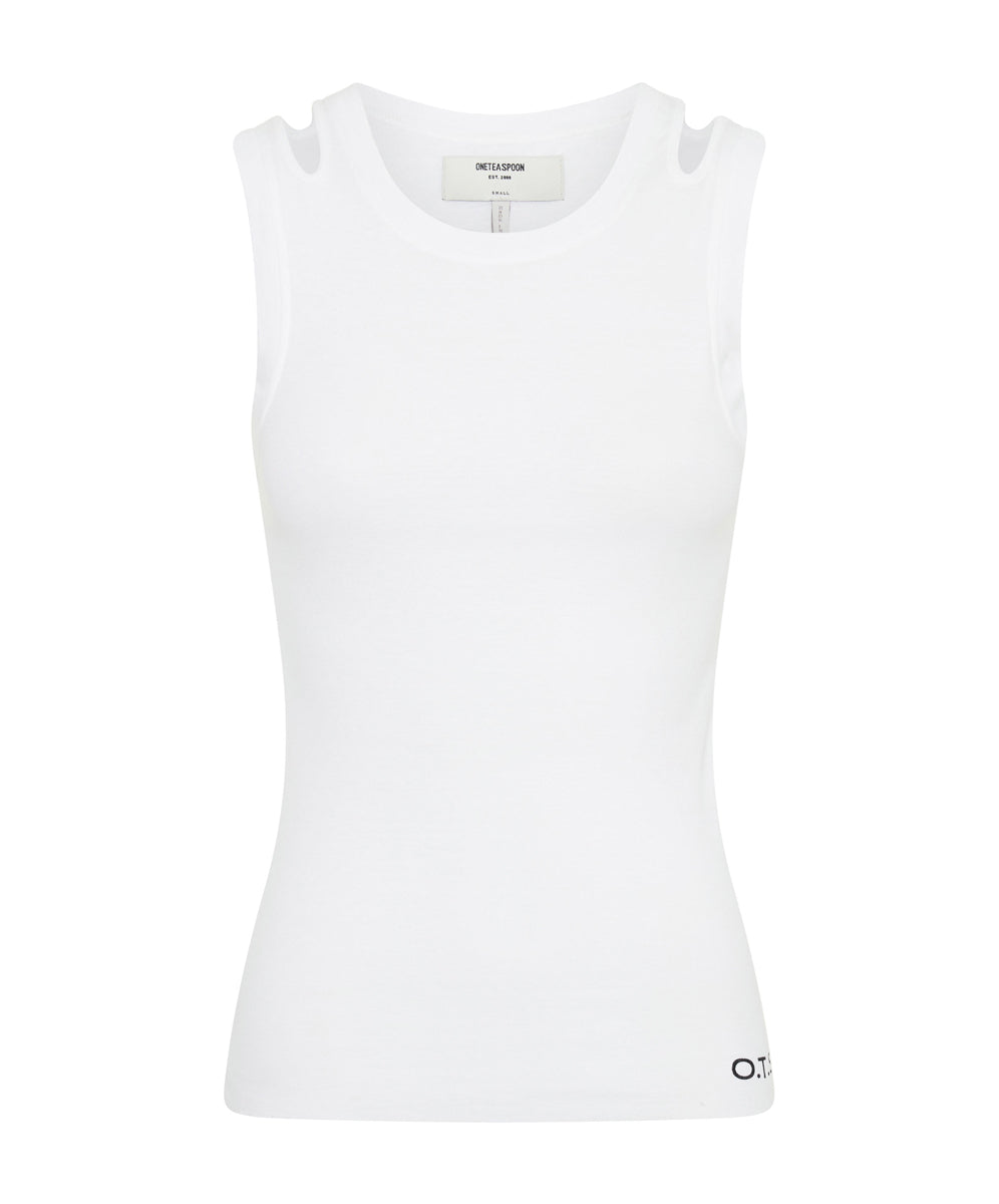 Products OTS CUT THROUGH FINE RIBBED TANK TOP