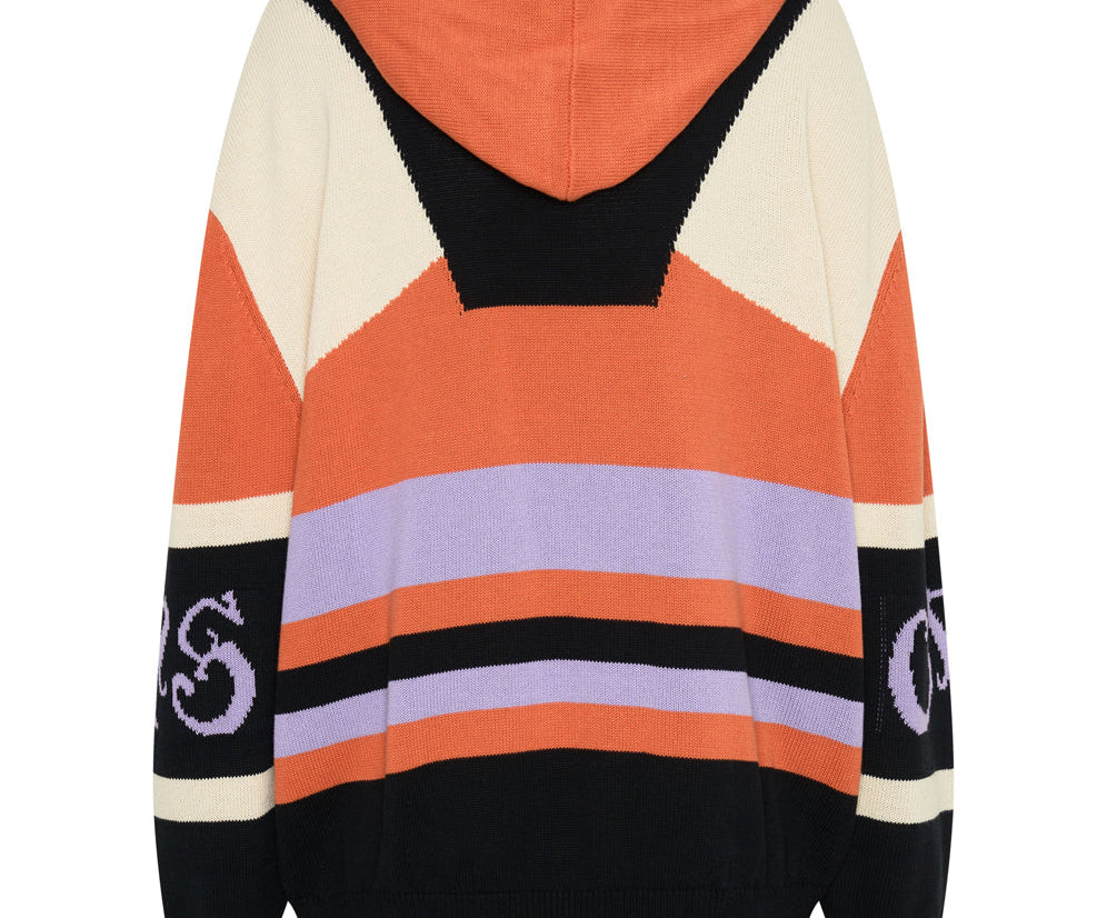 O.T.S Reactive Knit Sweater Hoody - Geo Orange