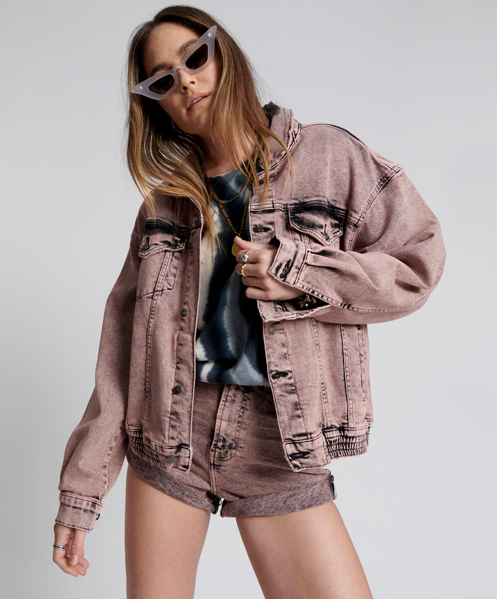 Products NIGHT HAZE OVERSIZED DENIM TRUCKER JACKET