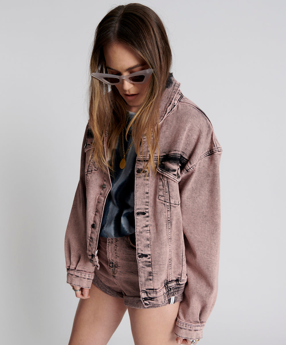 Products NIGHT HAZE OVERSIZED DENIM TRUCKER JACKET