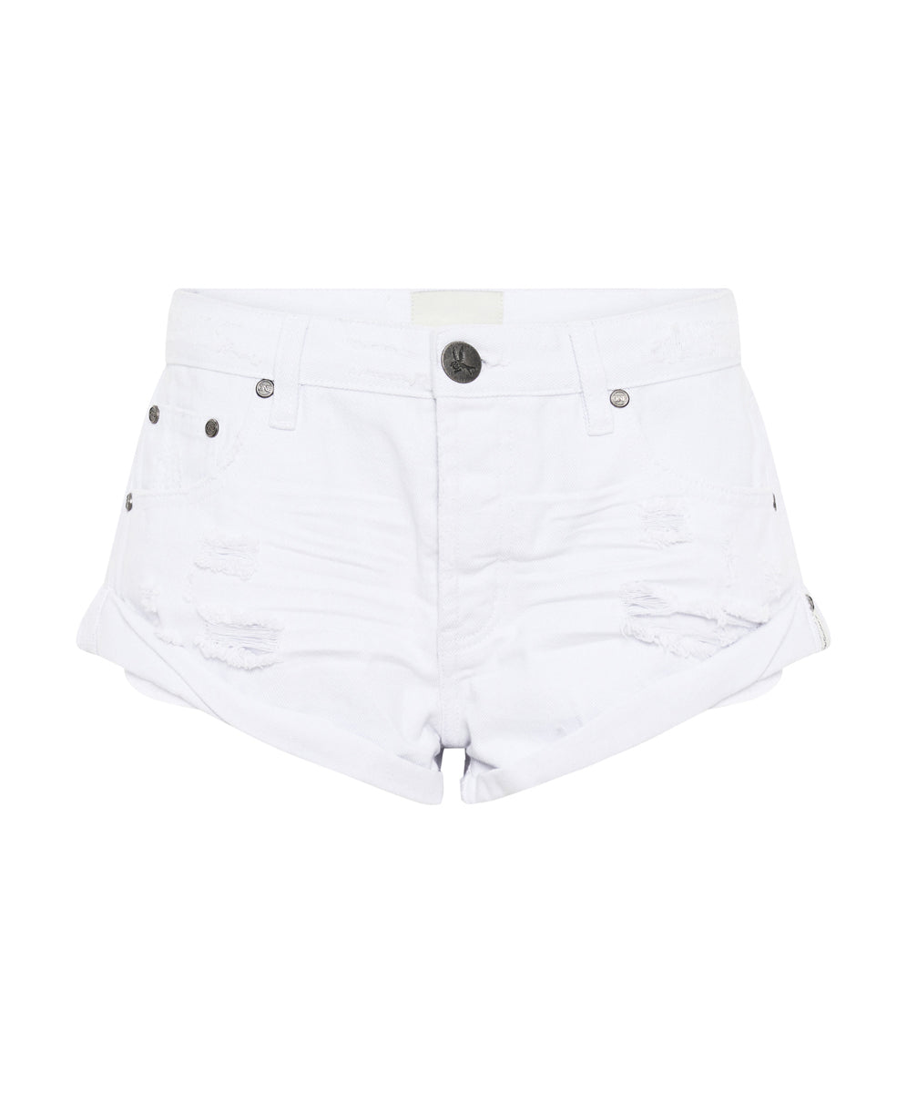 Bandits Low Waist Denim Shorts - Fresh White