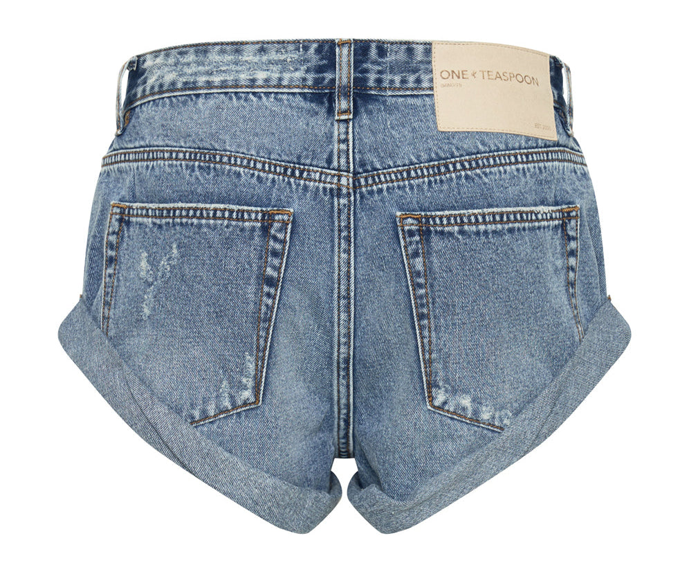 Bandits Low Waist Denim Shorts - Texas Blue