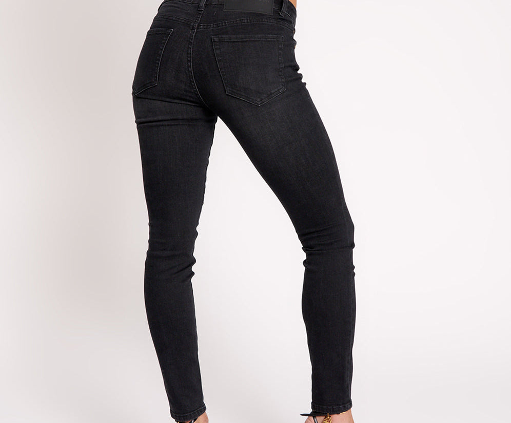 BLACK INK FREEBIRDS II LOW WAIST FITTED JEANS